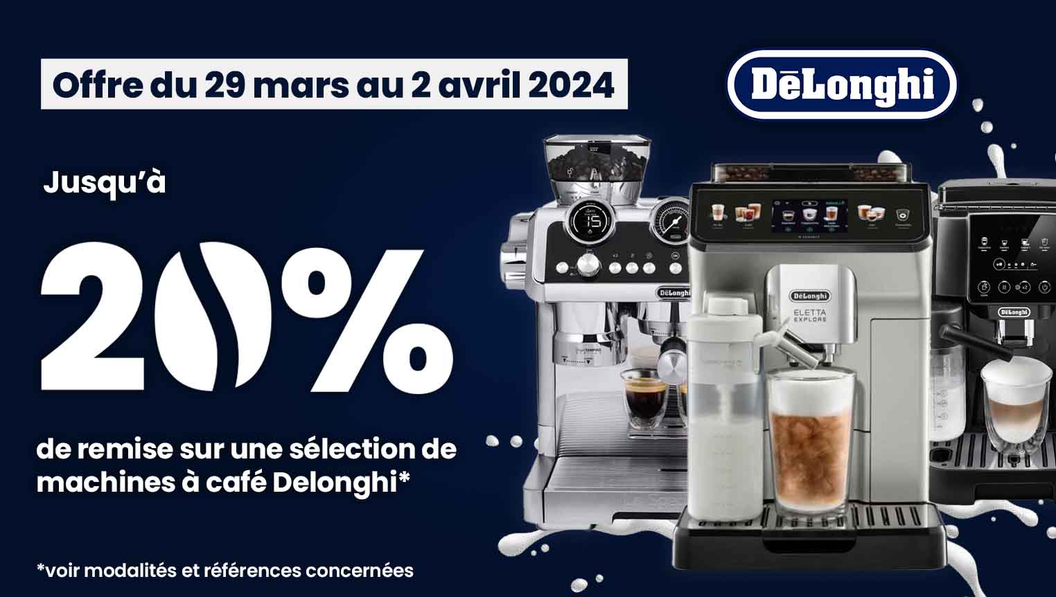 Nos offres promotionnelles sur les produits DeLonghi Coffee Webstore